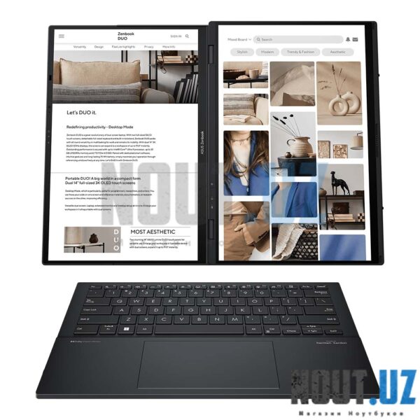 Zenbook duo oled 2024 1 ASUS Zenbook Duo UX8406MA (Intel Core Ultra 9-185H) Asus ZenBook 14 DUO 2024